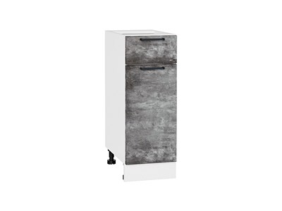 Шкаф нижний с 1-ой дверцей и ящиком Флэт Белый, Temple Stone 2S, 300 В*Ш*Г 816*300*478, фасад ЛДСП  Temple Stone 2S, корпус  Белый ms2510VVT_52686