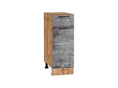 Шкаф нижний с 1-ой дверцей и ящиком Флэт Дуб Вотан, Temple Stone 2S, 300 В*Ш*Г 816*300*478, фасад ЛДСП  Temple Stone 2S, корпус  Дуб Вотан ms2510VVT_62518