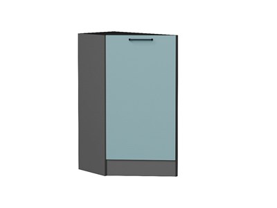Шкаф нижний торцевой Флэт Graphite, Grey-green In 2S В*Ш*Г 816*296*552, фасад ЛДСП  Grey-green In 2S, корпус  Graphite ms2510VVT_56959