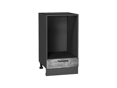 Шкаф нижний под духовку Флэт Graphite, Temple Stone 2S, 450 В*Ш*Г 816*450*476, фасад ЛДСП  Temple Stone 2S, корпус  Graphite ms2510VVT_67111