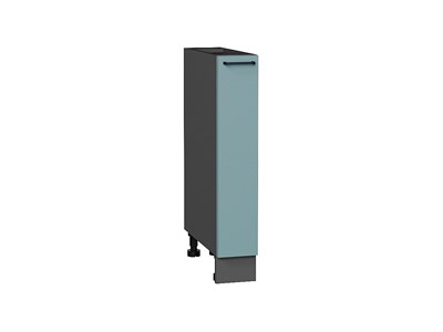 Шкаф нижний бутылочница Флэт Graphite, Grey-green In 2S, 150 В*Ш*Г 816*150*478, фасад ЛДСП  Grey-green In 2S, корпус  Graphite ms2510VVT_56891