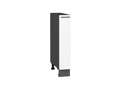 Шкаф нижний бутылочница Флэт Graphite, White In 2S, 150 В*Ш*Г 816*150*478, фасад ЛДСП  White In 2S, корпус  Graphite ms2510VVT_55670