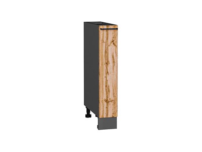 Шкаф нижний бутылочница Флэт Graphite, Wotan Oak 2S, 150 В*Ш*Г 816*150*478, фасад ЛДСП  Wotan Oak 2S, корпус  Graphite ms2510VVT_52670