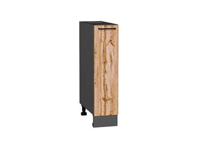Шкаф нижний бутылочница Флэт Graphite, Wotan Oak 2S, 200 В*Ш*Г 816*200*478, фасад ЛДСП  Wotan Oak 2S, корпус  Graphite ms2510VVT_52671