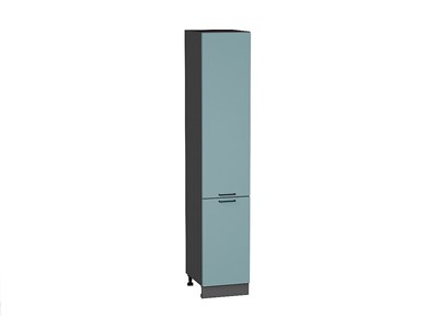 Шкаф пенал с 2-мя дверцами Флэт Graphite, Grey-green In 2S, 2140, 400 В*Ш*Г 2132*400*574, фасад ЛДСП  Grey-green In 2S, корпус  Graphite ms2510VVT_56984