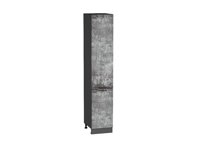 Шкаф пенал с 2-мя дверцами Флэт Graphite, Temple Stone 2S, 2140, 400 В*Ш*Г 2132*400*574, фасад ЛДСП  Temple Stone 2S, корпус  Graphite ms2510VVT_52784