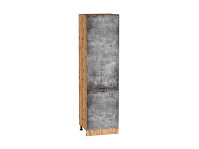 Шкаф пенал с 2-мя дверцами Флэт Дуб Вотан, Temple Stone 2S, 2140, 600 В*Ш*Г 2132*600*574, фасад ЛДСП  Temple Stone 2S, корпус  Дуб Вотан ms2510VVT_62646