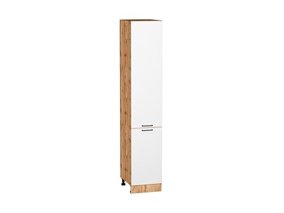 Шкаф пенал с 2-мя дверцами Флэт Дуб Вотан, White In 2S, 2140, 400 В*Ш*Г 2132*400*574, фасад ЛДСП  White In 2S, корпус  Дуб Вотан ms2510VVT_62629