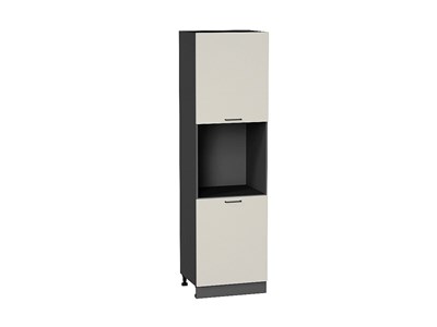 Шкаф пенал с 2-мя дверцами под технику Флэт Graphite, Cashmere In 2S, 2140 В*Ш*Г 2132*600*574, фасад ЛДСП  Cashmere In 2S, корпус  Graphite ms2510VVT_55849