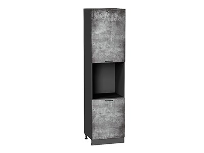 Шкаф пенал с 2-мя дверцами под технику Флэт Graphite, Temple Stone 2S, 2340 В*Ш*Г 2336*600*574, фасад ЛДСП  Temple Stone 2S, корпус  Graphite ms2510VVT_52771