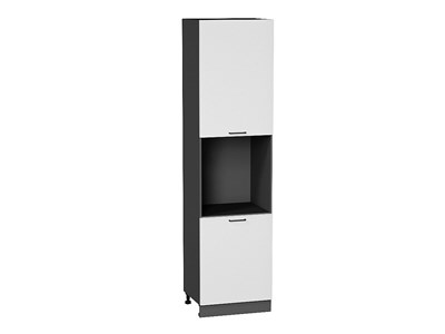 Шкаф пенал с 2-мя дверцами под технику Флэт Graphite, White In 2S, 2340 В*Ш*Г 2336*600*574, фасад ЛДСП  White In 2S, корпус  Graphite ms2510VVT_55727