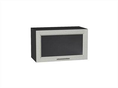Шкаф верхний горизонтальный остекленный Сканди Graphite, Cappuccino Softwood, 600 В*Ш*Г 358*600*320, фасад МДФ/Стекло  Cappuccino Softwood, корпус  Graphite ms2510VVT_41277
