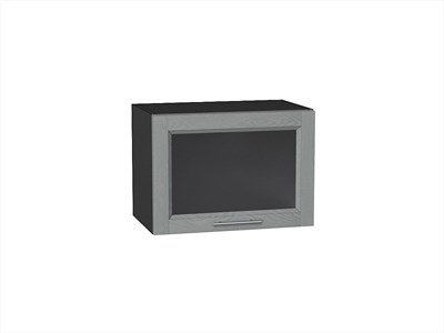 Шкаф верхний горизонтальный остекленный Сканди Graphite, Grey Softwood, 500 В*Ш*Г 358*500*320, фасад МДФ/Стекло  Grey Softwood, корпус  Graphite ms2510VVT_41270