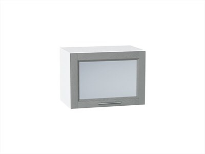 Шкаф верхний горизонтальный остекленный Сканди Белый, Grey Softwood, 500 В*Ш*Г 358*500*320, фасад МДФ/Стекло  Grey Softwood, корпус  Белый ms2510VVT_41269