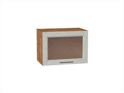 Шкаф верхний горизонтальный остекленный Сканди Дуб Вотан, Cappuccino Softwood, 500 В*Ш*Г 358*500*320, фасад МДФ/Стекло  Cappuccino Softwood, корпус  Дуб Вотан ms2510VVT_62838