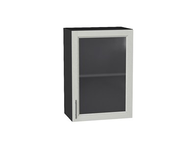 Шкаф верхний с 1-ой остекленной дверцей Сканди Graphite, Cappuccino Softwood, 720, 500 В*Ш*Г 716*500*320, фасад МДФ/Стекло  Cappuccino Softwood, корпус  Graphite ms2510VVT_41460