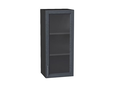 Шкаф верхний с 1-ой остекленной дверцей Сканди Graphite, Graphite Softwood, 920, 400 В*Ш*Г 920*400*320, фасад МДФ/Стекло  Graphite Softwood, корпус  Graphite ms2510VVT_41484