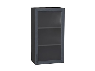 Шкаф верхний с 1-ой остекленной дверцей Сканди Graphite, Graphite Softwood, 920, 500 В*Ш*Г 920*500*320, фасад МДФ/Стекло  Graphite Softwood, корпус  Graphite ms2510VVT_41495