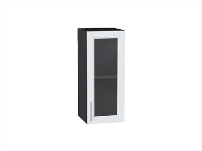 Шкаф верхний с 1-ой остекленной дверцей Сканди Graphite, White Softwood, 720, 300 В*Ш*Г 716*300*320, фасад МДФ/Стекло  White Softwood, корпус  Graphite ms2510VVT_56187