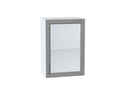 Шкаф верхний с 1-ой остекленной дверцей Сканди Белый, Grey Softwood, 720, 500 В*Ш*Г 716*500*320, фасад МДФ/Стекло  Grey Softwood, корпус  Белый ms2510VVT_41463