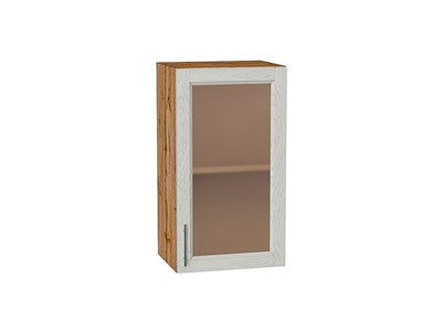 Шкаф верхний с 1-ой остекленной дверцей Сканди Дуб Вотан, Cappuccino Softwood, 720, 400 В*Ш*Г 716*400*320, фасад МДФ/Стекло  Cappuccino Softwood, корпус  Дуб Вотан ms2510VVT_62919