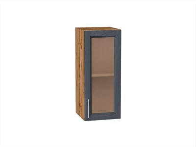 Шкаф верхний с 1-ой остекленной дверцей Сканди Дуб Вотан, Graphite Softwood, 720, 300 В*Ш*Г 716*300*320, фасад МДФ/Стекло  Graphite Softwood, корпус  Дуб Вотан ms2510VVT_62877