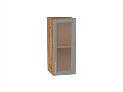 Шкаф верхний с 1-ой остекленной дверцей Сканди Дуб Вотан, Grey Softwood, 720, 300 В*Ш*Г 716*300*320, фасад МДФ/Стекло  Grey Softwood, корпус  Дуб Вотан ms2510VVT_62876