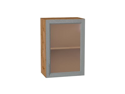 Шкаф верхний с 1-ой остекленной дверцей Сканди Дуб Вотан, Grey Softwood, 720, 500 В*Ш*Г 716*500*320, фасад МДФ/Стекло  Grey Softwood, корпус  Дуб Вотан ms2510VVT_62925