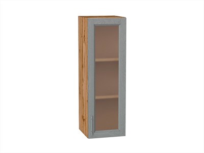 Шкаф верхний с 1-ой остекленной дверцей Сканди Дуб Вотан, Grey Softwood, 920, 300 В*Ш*Г 920*300*320, фасад МДФ/Стекло  Grey Softwood, корпус  Дуб Вотан ms2510VVT_62926