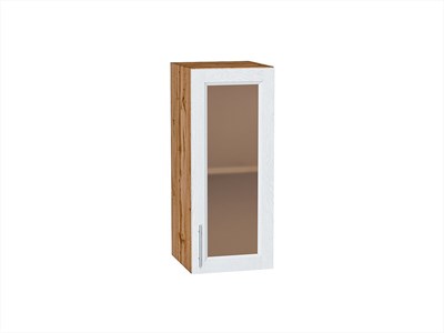 Шкаф верхний с 1-ой остекленной дверцей Сканди Дуб Вотан, White Softwood, 720, 300 В*Ш*Г 716*300*320, фасад МДФ/Стекло  White Softwood, корпус  Дуб Вотан ms2510VVT_62874