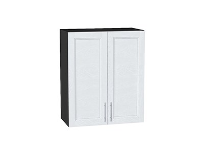 Шкаф верхний с 2-мя дверцами Сканди Graphite, White Softwood, 720, 600 В*Ш*Г 716*600*320, фасад МДФ  White Softwood, корпус  Graphite ms2510VVT_56177