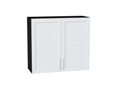 Шкаф верхний с 2-мя дверцами Сканди Graphite, White Softwood, 720, 800 В*Ш*Г 716*800*318, фасад МДФ  White Softwood, корпус  Graphite ms2510VVT_56178