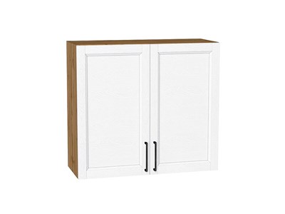 Шкаф верхний с 2-мя дверцами Сканди Дуб Вотан, White Silkwood, 720, 800 В*Ш*Г 716*800*318, фасад МДФ  White Silkwood, корпус  Дуб Вотан ms2510VVT_70209
