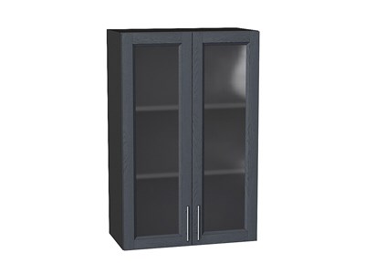Шкаф верхний с 2-мя остекленными дверцами Сканди Graphite, Graphite Softwood, 920, 600 В*Ш*Г 920*600*320, фасад МДФ/Стекло  Graphite Softwood, корпус  Graphite ms2510VVT_41660
