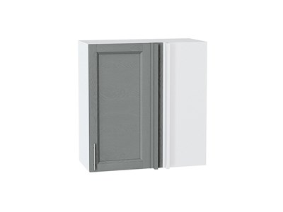 Шкаф верхний прямой угловой Сканди Белый, Grey Softwood, 720 В*Ш*Г 716*700*345, фасад МДФ  Grey Softwood, корпус  Белый ms2510VVT_60294