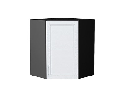 Шкаф верхний угловой Сканди Graphite, White Softwood, 720 В*Ш*Г 716*600*600, фасад МДФ  White Softwood, корпус  Graphite ms2510VVT_56227