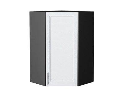 Шкаф верхний угловой Сканди Graphite, White Softwood, 920 В*Ш*Г 920*600*600, фасад МДФ  White Softwood, корпус  Graphite ms2510VVT_56228