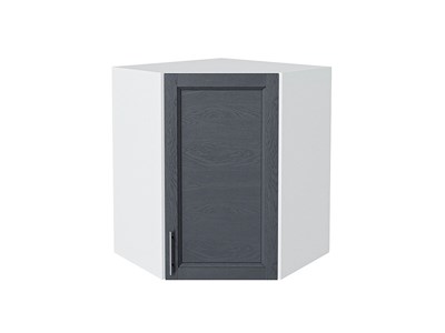 Шкаф верхний угловой Сканди Белый, Graphite Softwood, 720 В*Ш*Г 716*600*600, фасад МДФ  Graphite Softwood, корпус  Белый ms2510VVT_41681