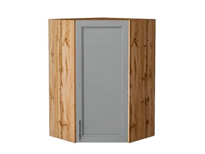 Шкаф верхний угловой Сканди Дуб Вотан, Grey Softwood, 920 В*Ш*Г 920*600*600, фасад МДФ  Grey Softwood, корпус  Дуб Вотан ms2510VVT_62979