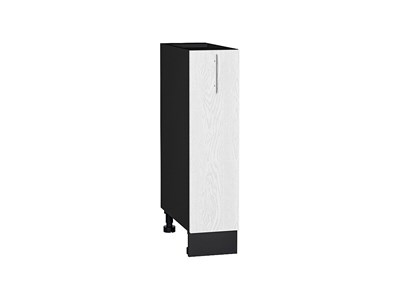 Шкаф нижний с 1-ой дверцей Сканди Graphite, White Softwood, 200 В*Ш*Г 816*200*480, фасад МДФ  White Softwood, корпус  Graphite ms2510VVT_66217