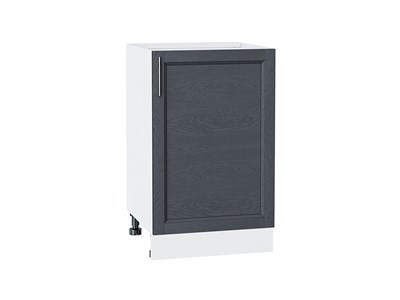 Шкаф нижний с 1-ой дверцей Сканди Белый, Graphite Softwood, 500 В*Ш*Г 816*500*480, фасад МДФ  Graphite Softwood, корпус  Белый ms2510VVT_41836