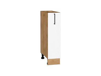 Шкаф нижний с 1-ой дверцей Сканди Дуб Вотан, White Silkwood, 200 В*Ш*Г 816*200*480, фасад МДФ  White Silkwood, корпус  Дуб Вотан ms2510VVT_70292