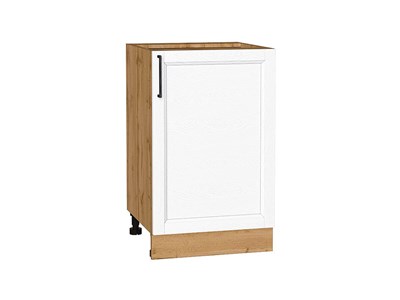 Шкаф нижний с 1-ой дверцей Сканди Дуб Вотан, White Silkwood, 500 В*Ш*Г 816*500*480, фасад МДФ  White Silkwood, корпус  Дуб Вотан ms2510VVT_70297