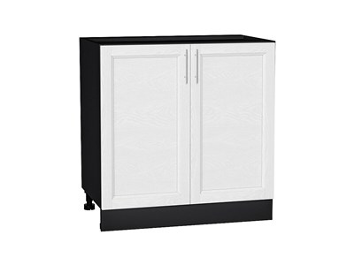 Шкаф нижний с 2-мя дверцами Сканди Graphite, White Softwood, 800 В*Ш*Г 816*800*478, фасад МДФ  White Softwood, корпус  Graphite ms2510VVT_56277
