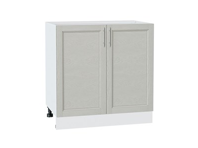 Шкаф нижний с 2-мя дверцами Сканди Белый, Cappuccino Softwood, 800 В*Ш*Г 816*800*478, фасад МДФ  Cappuccino Softwood, корпус  Белый ms2510VVT_41955