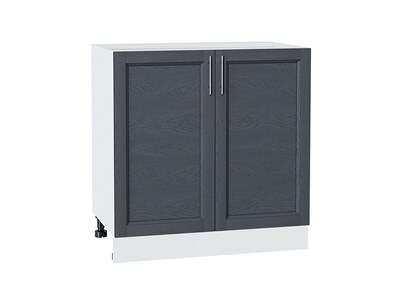 Шкаф нижний с 2-мя дверцами Сканди Белый, Graphite Softwood, 800 В*Ш*Г 816*800*478, фасад МДФ  Graphite Softwood, корпус  Белый ms2510VVT_41957