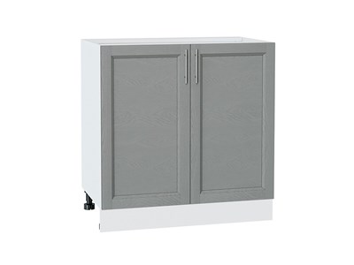 Шкаф нижний с 2-мя дверцами Сканди Белый, Grey Softwood, 800 В*Ш*Г 816*800*478, фасад МДФ  Grey Softwood, корпус  Белый ms2510VVT_41959