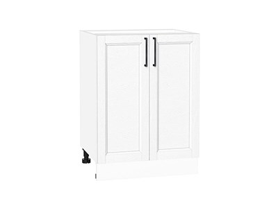 Шкаф нижний с 2-мя дверцами Сканди Белый, White Silkwood, 600 В*Ш*Г 816*600*480, фасад МДФ  White Silkwood, корпус  Белый ms2510VVT_70312