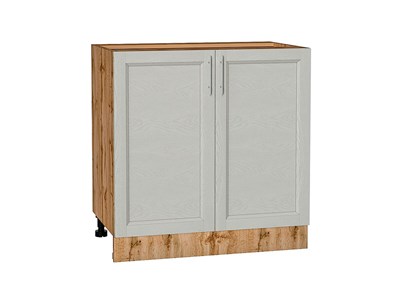 Шкаф нижний с 2-мя дверцами Сканди Дуб Вотан, Cappuccino Softwood, 800 В*Ш*Г 816*800*478, фасад МДФ  Cappuccino Softwood, корпус  Дуб Вотан ms2510VVT_63037