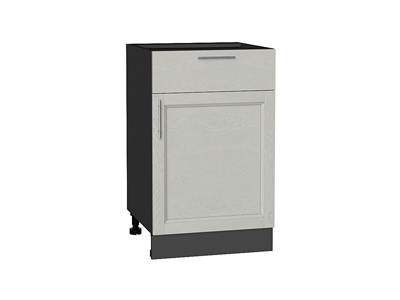 Шкаф нижний с 1-ой дверцей и ящиком Сканди Graphite, Cappuccino Softwood, 500 В*Ш*Г 816*500*480, фасад МДФ  Cappuccino Softwood, корпус  Graphite ms2510VVT_41879